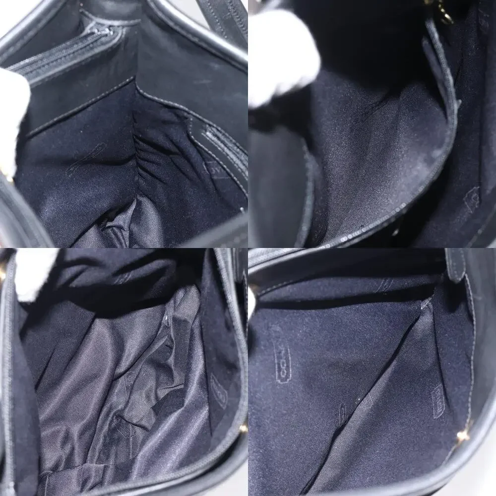 Coach Leather Shoulder Bag Black